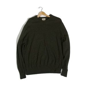 LL Bean Green Wool Sweater L